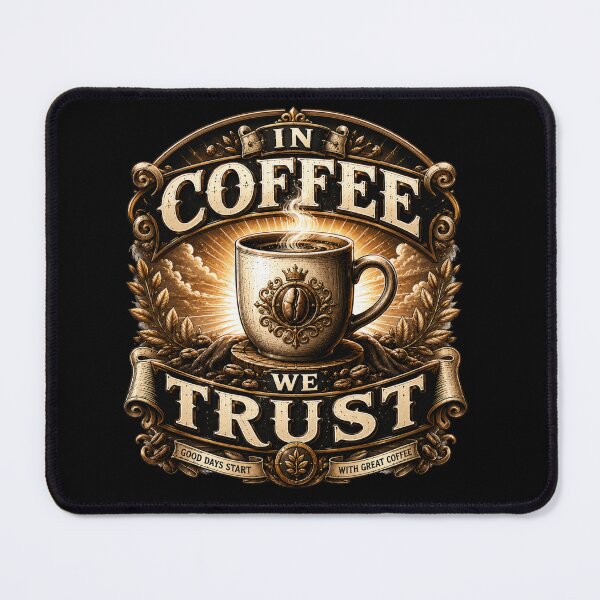 Item preview, In Coffee We Trust Funny Coffee Lover Quote designed and sold by pradeepvisuals.
