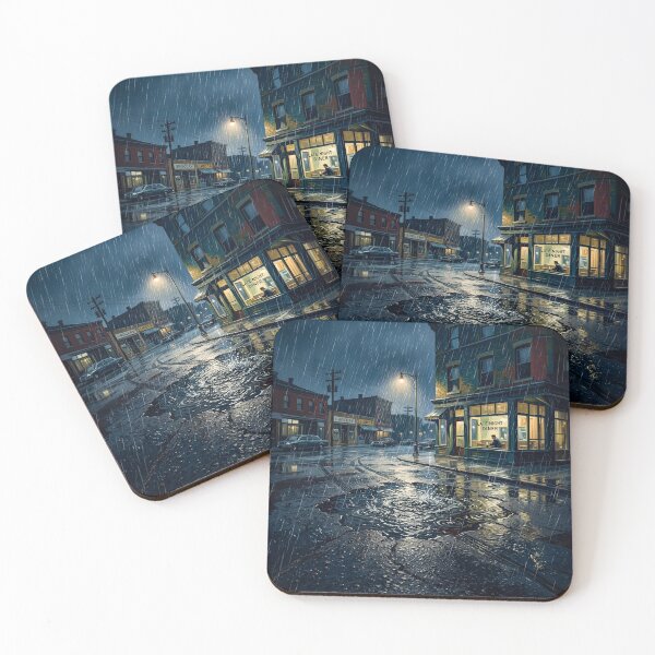 Item preview, Small Town Rain Storm designed and sold by Home Decor Art.