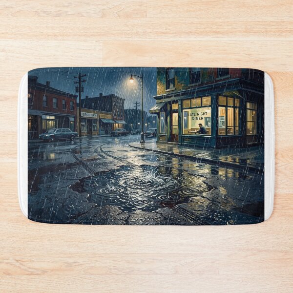 Item preview, Small Town Rain Storm designed and sold by Home Decor Art.