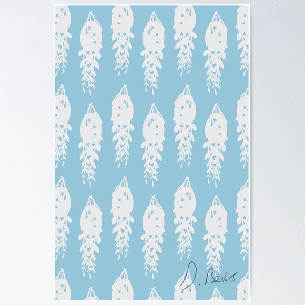 Item preview, Eucalyptus Silhouette Print - Island Wave Blue designed and sold by Daniel Bevis Design.