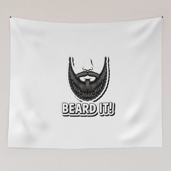 Item preview, Playful Beard Aesthetic with 'Beard it!' Quote designed and sold by NiftyWrx.
