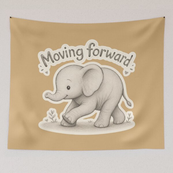 Item preview, Baby Elephant Moving Forward designed and sold by ChirpInc.