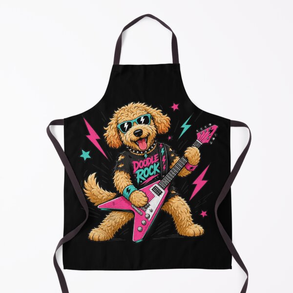 Item preview, Cool Golden Guitarist Doodle Rockstar Dog Musician designed and sold by IdealDo.