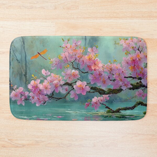 Item preview, Pink Blossoms and Dragonfly Over Calm Water designed and sold by Sasas Design.