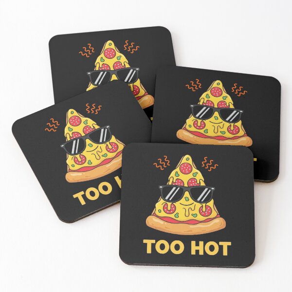 Item preview, Too Hot Funny Pizza Slice Retro Cartoon Graphic designed and sold by DigitalArtx-com.