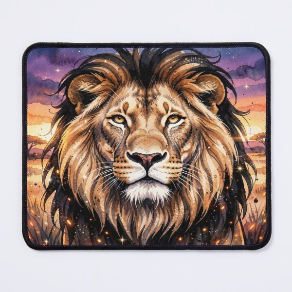 Item preview, Watercolor Lion – Sunset Glow, Monet Inspired designed and sold by FotoworldEdel.