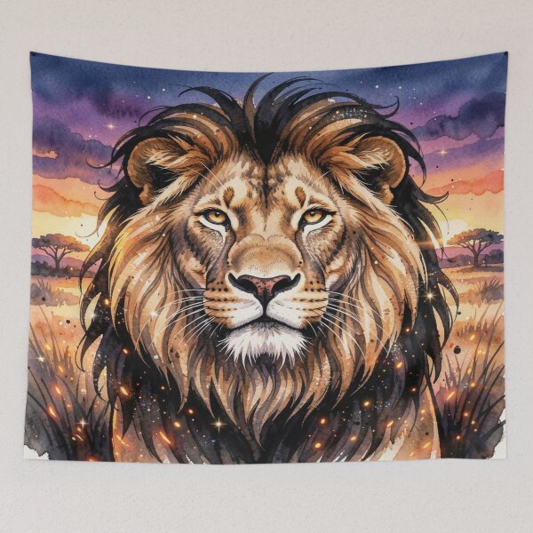 Item preview, Watercolor Lion – Sunset Glow, Monet Inspired designed and sold by FotoworldEdel.