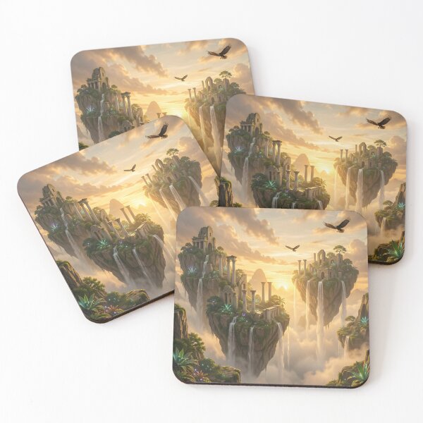 Item preview, Golden Isles – Sunset Fantasy Art designed and sold by LittleBigGifts.