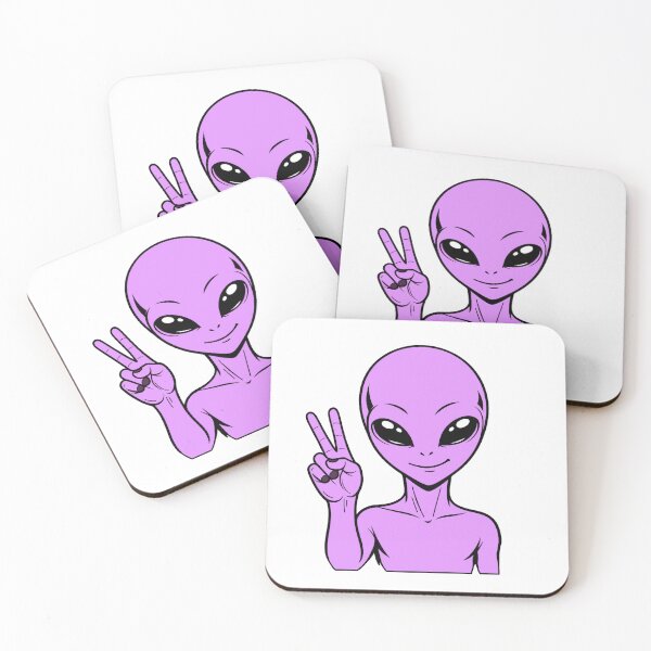 Item preview, ZORGO Alien Peace Sign – Funny Space Alien Peace Gesture Sticker designed and sold by The-Visitors.