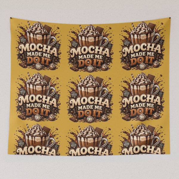 Item preview, Mocha Made Me Do It Funny Coffee Quote designed and sold by pradeepvisuals.