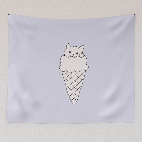 Item preview, Cat dessert illustration designed and sold by LeshanArt.