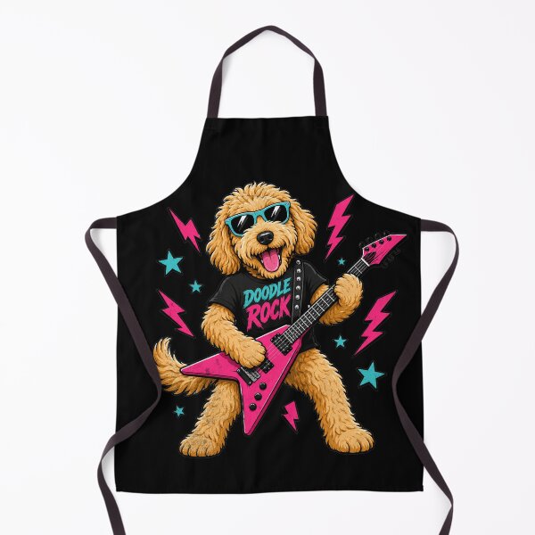 Item preview, Cool Golden Guitarist Doodle Rockstar Dog Musician designed and sold by IdealDo.