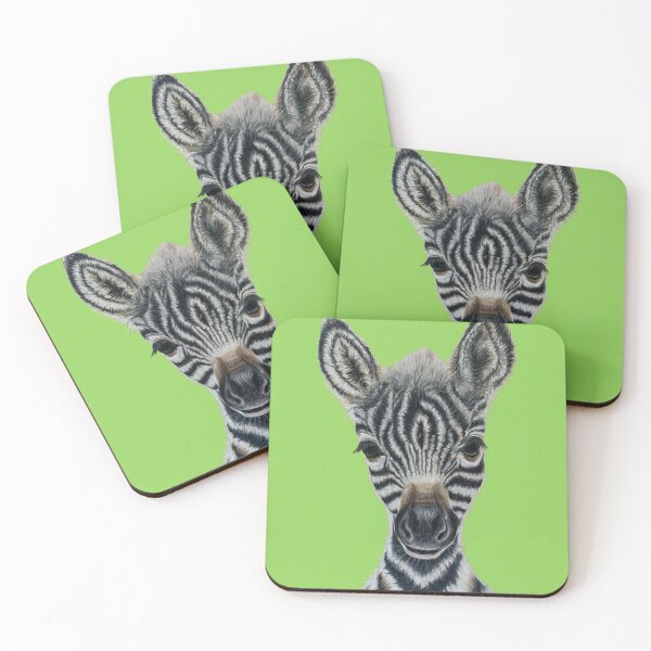 Item preview, Baby zebra drawn in colored pencil designed and sold by BirdsandMoreArt.