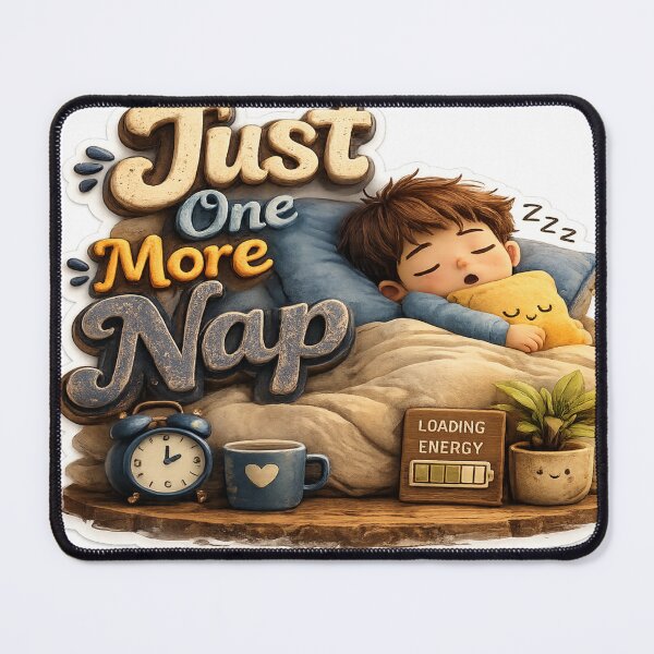 Item preview, Just One More Nap Sticker designed and sold by Genzfirevibes.