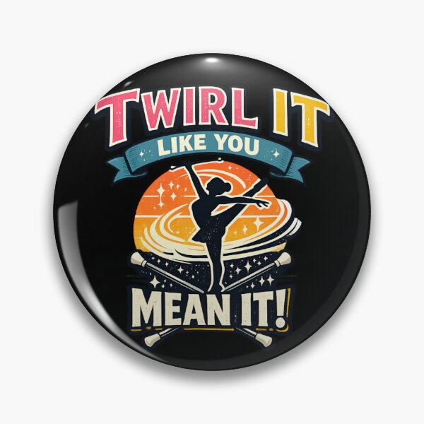 Artikelvorschau, Dreh es, als ob du es ernst meinst – Lustiges Baton-Twirling im Retro-Stil entworfen und verkauft von SidTastic .