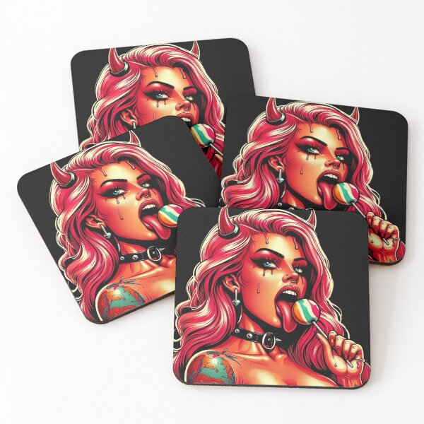 Item preview, Red Devil Licking Psychedelic Lollipop designed and sold by Voodoo Store Paranormal Collections.