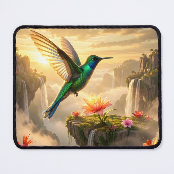Item preview, Jewel of the Floating Isles – Fantasy Hummingbird Art designed and sold by LittleBigGifts.