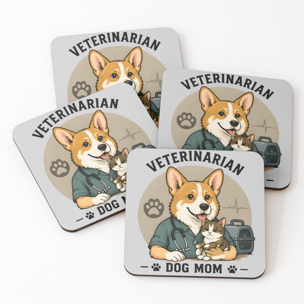 Item preview, Veterinarian Dog Mom Cute Corgi Vet Gift designed and sold by PixelForge11.