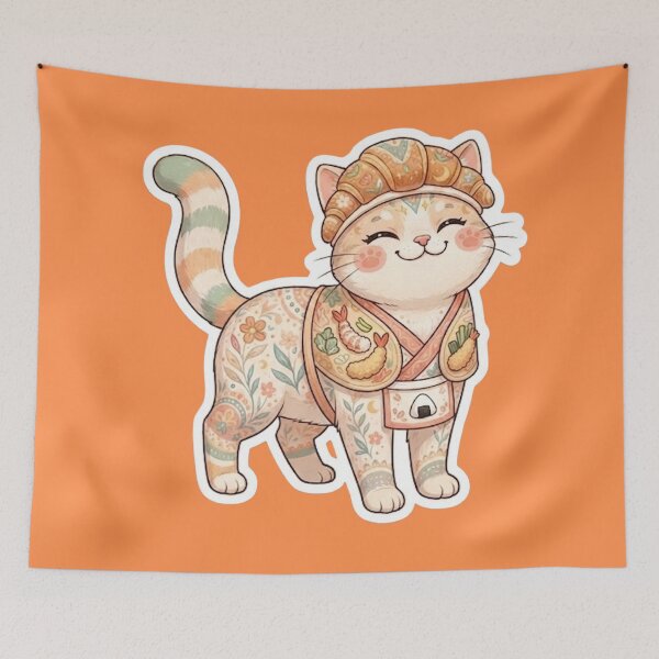Item preview, Adorable Cosplay Cat Japanese Cuisine designed and sold by Iampoji.