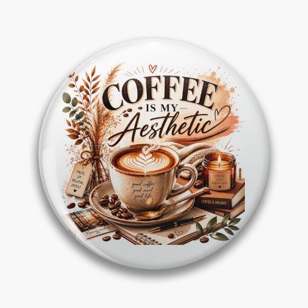 Item preview, Coffee Is My Aesthetic Minimal Coffee Art designed and sold by pradeepvisuals.