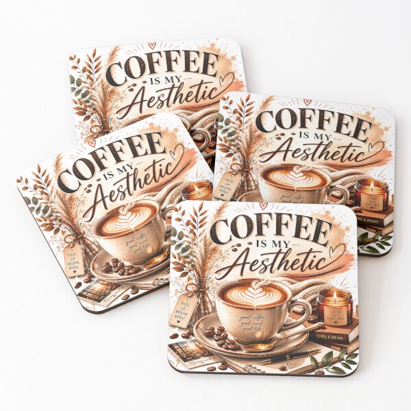 Item preview, Coffee Is My Aesthetic Minimal Coffee Art designed and sold by pradeepvisuals.