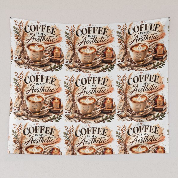 Item preview, Coffee Is My Aesthetic Minimal Coffee Art designed and sold by pradeepvisuals.