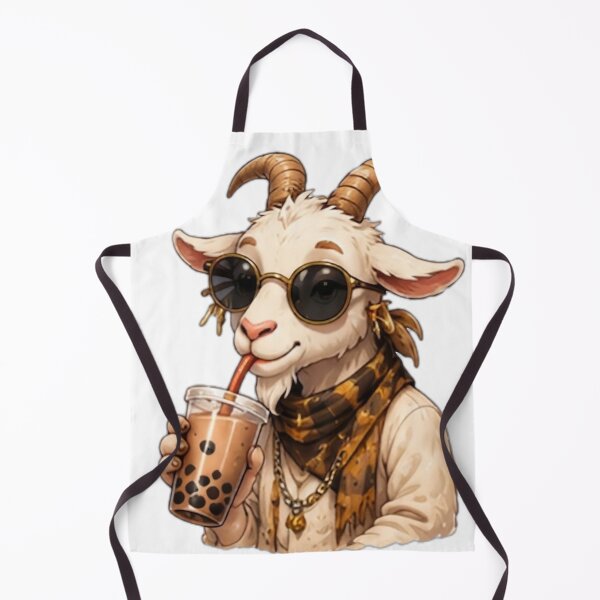 Item preview, Cool Goat Drinking Bubble Tea designed and sold by DailyDoodlesBySumbul.