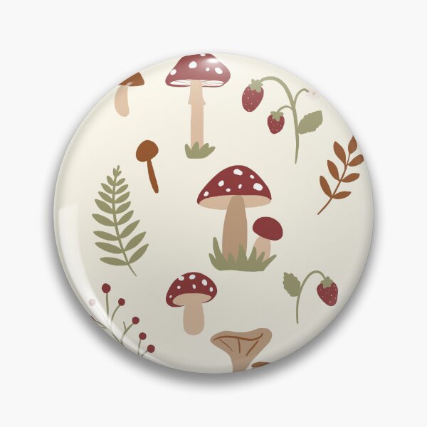 Item preview, cottagecore mushroom plants and strawberry  designed and sold by Mypixieart.