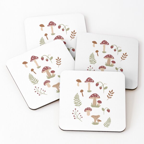 Item preview, cottagecore mushroom plants and strawberry  designed and sold by Mypixieart.