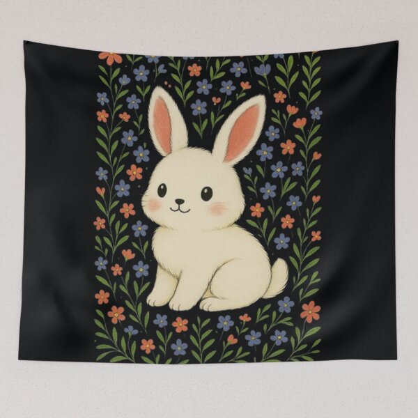 Item preview, Cute Bunny Wildflower Cottagecore Rabbit Lover Floral Nature T-Shirt designed and sold by HopeAndHustle.