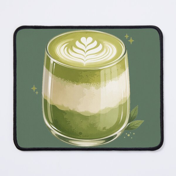 Item preview, Matcha Latte — Minimal Aesthetic Cafe Art Sticker designed and sold by NUFADE.