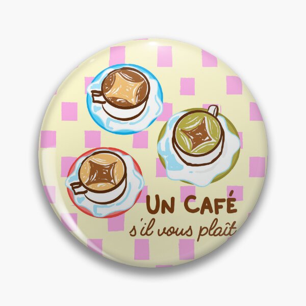 Item preview, Un Café S'il Vous Plaît Preppy French Coffee designed and sold by MaiZephyr.
