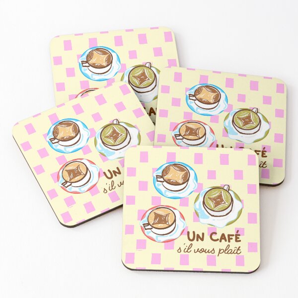 Item preview, Un Café S'il Vous Plaît Preppy French Coffee designed and sold by MaiZephyr.