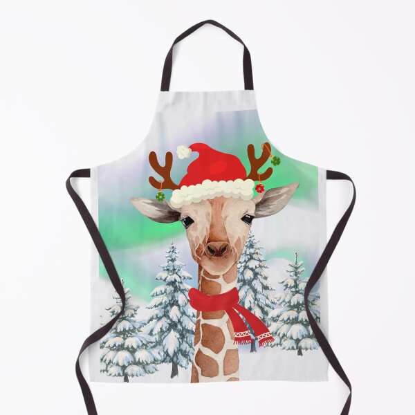 Item preview, Christmas Giraffe at the North Pole Under the Northern Lights | Cute Holiday Animal Design designed and sold by PureHopeStudio.