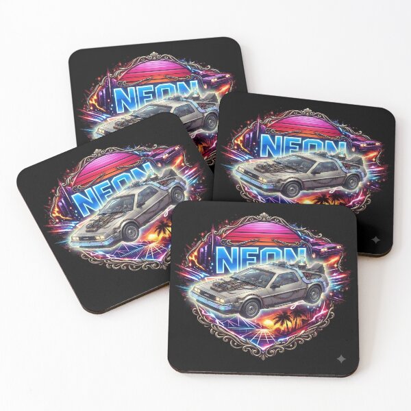 Item preview, Retro-Futuristic DeLorean Time Machine Emblem designed and sold by Neo Tokio.