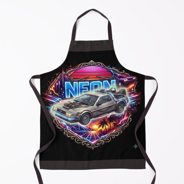 Item preview, Retro-Futuristic DeLorean Time Machine Emblema designed and sold by Neo Tokio.