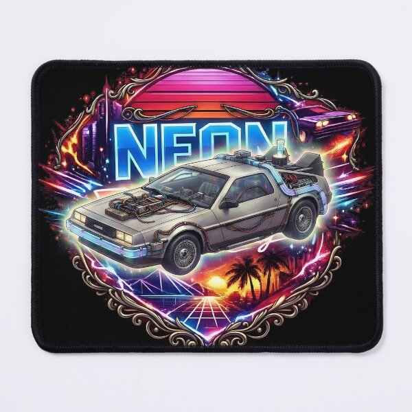 Item preview, Retro-Futuristic DeLorean Time Machine Emblem designed and sold by Neo Tokio.