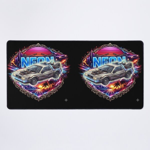 Item preview, Retro-Futuristic DeLorean Time Machine Emblem designed and sold by Neo Tokio.