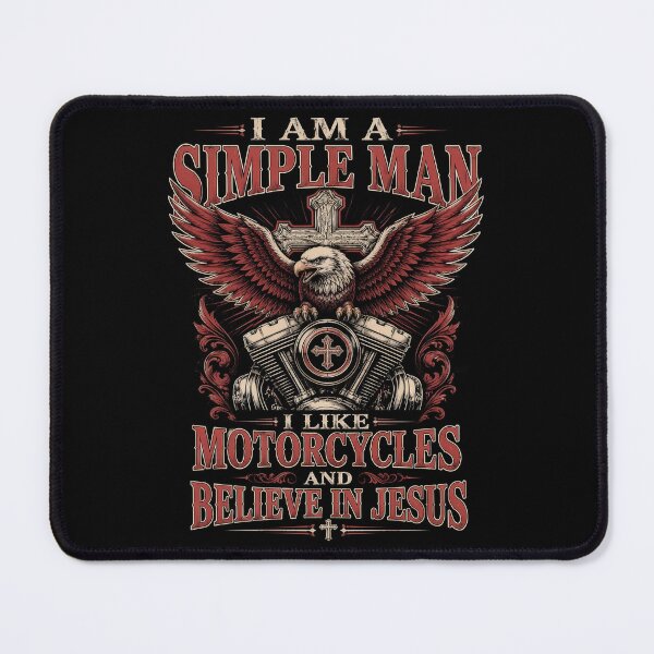 Item preview, I'm A Simple Man I Like Motorcycles And Believe In Jesus designed and sold by OlakunleOloroz.