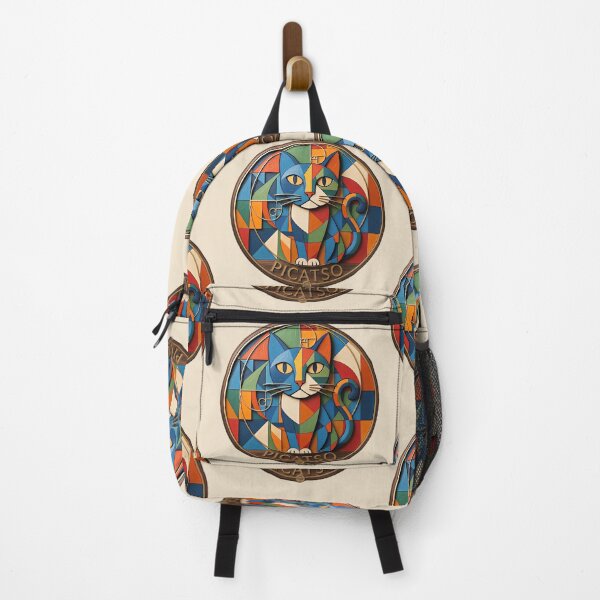 Item preview, Colorful Cubist Cat Art Design Picatso Funny Cat in Cubist Style designed and sold by gear-posters.