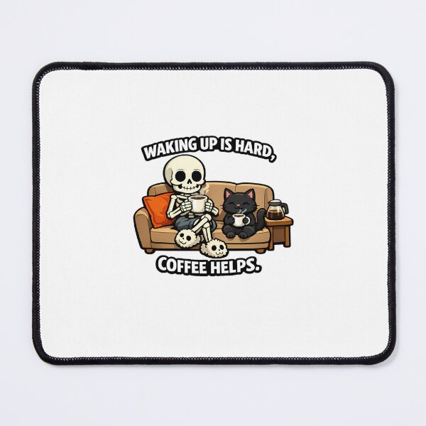 Item preview, Spooky Cute Skeleton Coffee Lover Sticker designed and sold by MIROUZ2000.