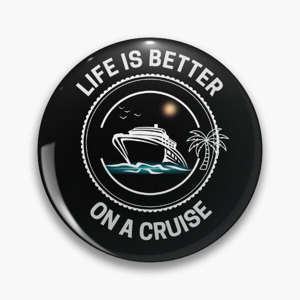 Item preview, Life Is Better on a Cruise Retro Cruise Ship Badge Design designed and sold by MadeByMira.