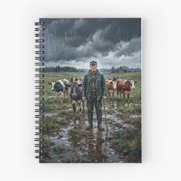 Item preview, Farmer Portrait Pouring Rain designed and sold by Home Decor Art.