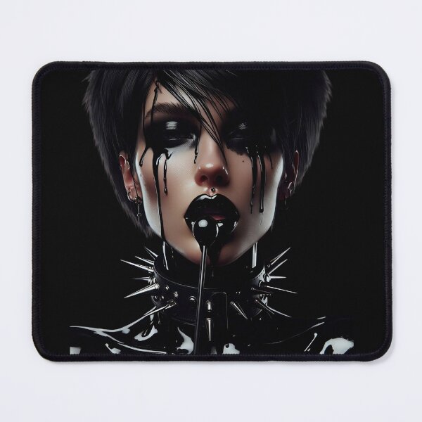 Item preview, Gothic Girl Licking Black Lollipop designed and sold by Voodoo Store Paranormal Collections.