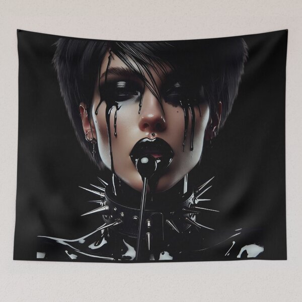 Item preview, Gothic Girl Licking Black Lollipop designed and sold by Voodoo Store Paranormal Collections.