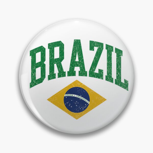 Item preview,  Brazil Flag Vintage Varsity Retro Pride Gift Design designed and sold by UrbanPrintVibes.