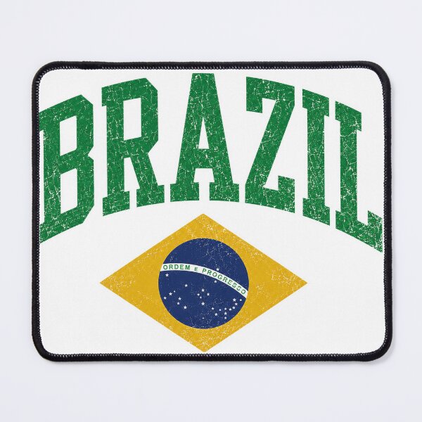 Item preview, Brazil Flag Vintage Varsity Retro Pride Gift Design designed and sold by UrbanPrintVibes.