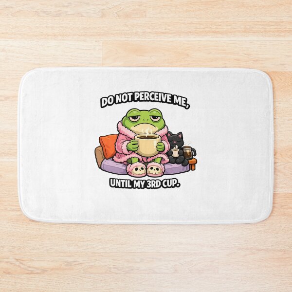 Item preview, Funny Tired Frog Coffee Meme Sticker designed and sold by MIROUZ2000.
