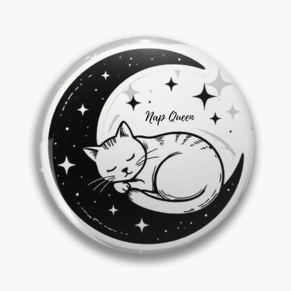 Item preview, Nap Queen Funny Cat Moon Illustration designed and sold by SKSSTYLe.