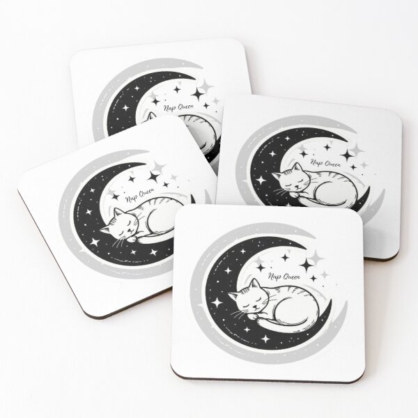 Item preview, Nap Queen Funny Cat Moon Illustration designed and sold by SKSSTYLe.